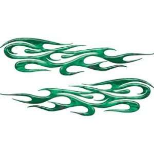  Inferno Green Tribal Flame Decals Motorcycle, Truck, Car 