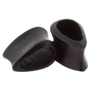  Pair of Natural Horn Droplet Tunnel Plugs 6mm 2 Gauge 