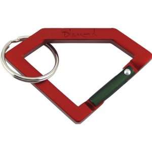  Diamond Carabiner Rock Keychain Red/Green Sports 