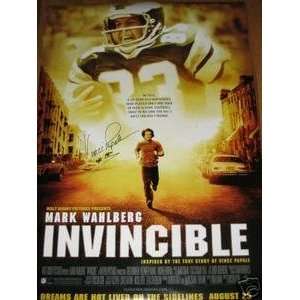 VINCE PAPALE AUTOGRAPHED SIGNED INVINCIBLE POSTER FOOTBALLS ROCKY 