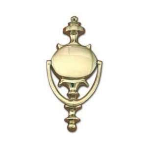   Traditional Oval Plate Polished Brass Door Knocker