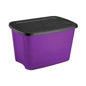  Sterilite 18 Gallon Purple & Black Storage Tote