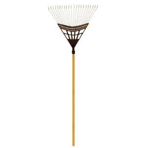   Steel and Poly Lawn Rake with Wood Handle RK19001 Patio, Lawn