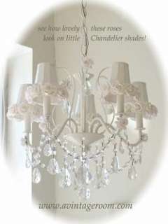 50 lg SOFT WHITE Mulberry Paper ROSES~Chandelier shades  