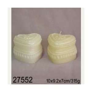  White Heart Shaped Wedding Candles CASE OF 48 RED27552