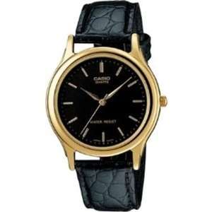  Casio Mens MTP1093Q 1A Black Leather Quartz Watch with 