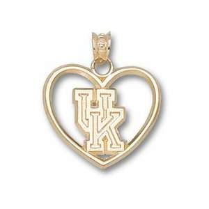  Kentucky Wildcats 14K Gold UK Heart 5/8 Pendant Jewelry