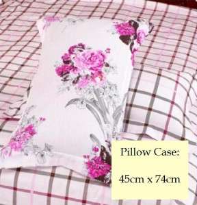 750TC COUNTRY FLOWERS QUEEN SIZE QUILT COVER FULL SET  