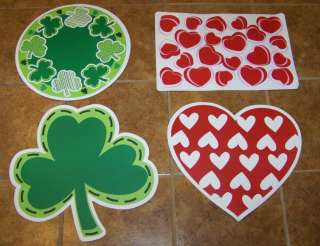 Valentines OR St. Patricks Day Vinyl Placemats 4 Styles U Pick NEW 