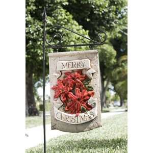  Poinsettia Merry Christmas  hanging yard sign