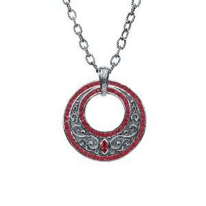  STARHAVEN O Garnet Necklace on 18 Adjustable Chain Liz 