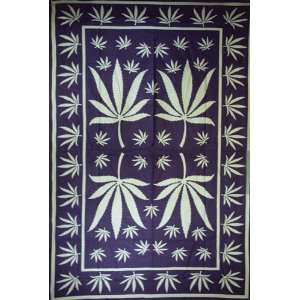  Tapestry/wall Hanging/bed Cover, Leaf, Green, 100% Cotton 