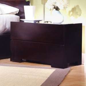  Cypress Low Profile Two Drawer Nightstand in Walnut 