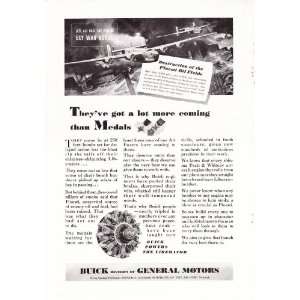   WWII Ad GM Bombing Ploetsi Oil Fields Original Vintage War Print Ad