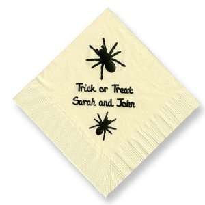  Personalized Stationery   Spiders Foil Stamped Napkins 