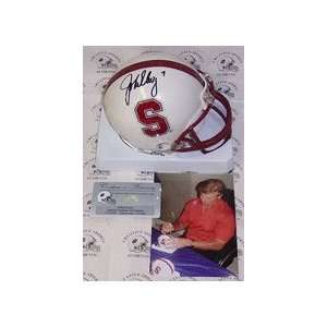   Autographed Stanford Cardinals Mini Football Helmet 