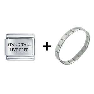  Stand Tall Live Free Italian Charm Bracelet Pugster 