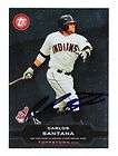 carlos santana 2011 topps town auto signed card indians returns