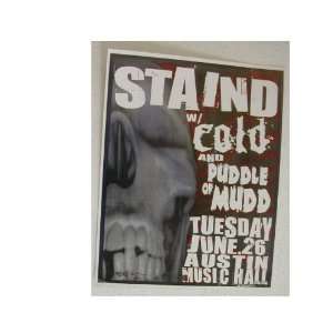  Staind Cold Puddle of Mudd Poster Handbill Austin 