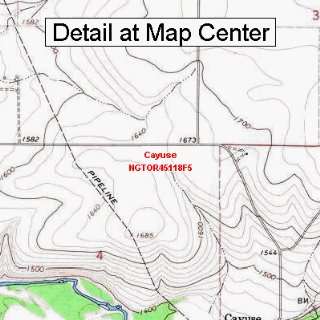  USGS Topographic Quadrangle Map   Cayuse, Oregon (Folded 