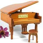 Wooden Piano Style Clockwork Spring Music Box Creative Gifts 3 Color 