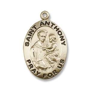  14K Gold St. Anthony of Padua Medal Jewelry