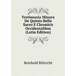  Testimonia Minora De Quinto Bello Sacro E Chronicis 