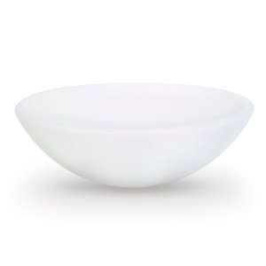 Premium Phoenix Stone Vessel Sink; Round Shaped Bowl, Opaque White 