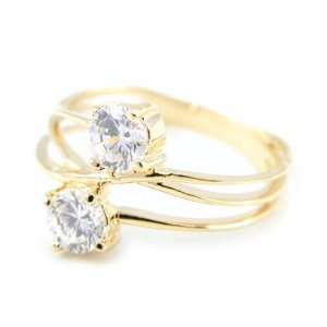  Ring plated gold Celestina white.   Taille 58 Jewelry