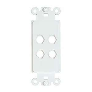   28 180 4 Decora Style Insert with Recessed Hex Cutouts, 4 Port   White