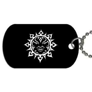 Tribal Sun Dog Tag with 30 chain necklace Great Gift Idea