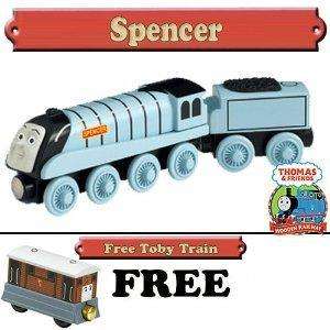 SPENCER   Thomas Wooden Train Spenser NIB + FREE TOBY  
