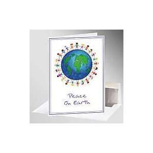   50 pcs   Peace Around The World Custom Holiday Cards 