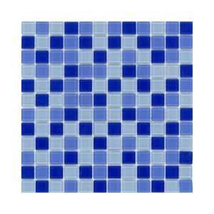  Elida Ceramica 12 x 12 Blue Multicolor Glass Mosaic Tile 