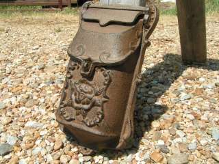Cast Iron Reproduction Victorian style mailbox suggestion box Brown 