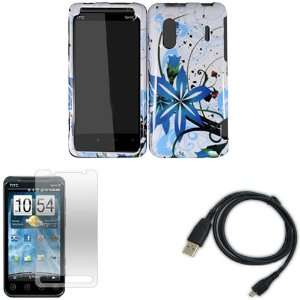 Kingdom Combo Blue Splash Protective Case Faceplate Cover + LCD Screen 