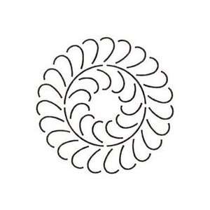  Quilt Stencil Feather Circle Design   3 Pack