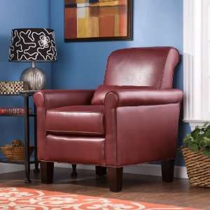  Sei Rexton Renu Leather Chair Red Up2312 Furniture 