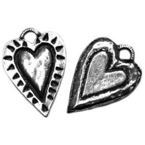  Lead Free Pewter Charms large Spikey Heart Arts, Crafts & Sewing