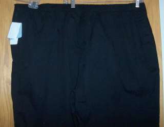 NEW Liz & Me Womens Plus Size 3X/26/28 Black Capri Pants Accents 