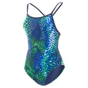  Speedo Womens Mighty Python Flyback Swimsuit Sports 