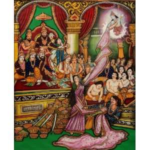   Mysore Painting with 24 Karat Gold   Artist Chandrika