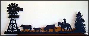 ft CATTLE DRIVE Western Metal Horse Art Silhouettes  
