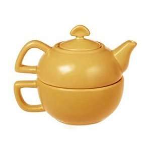 Chantal Tea for One Semi Gloss 13 Ounce Tea Pot, Curry Yellow  