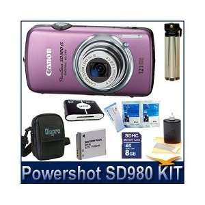  Canon Powershot SD980IS Purple 12MP Digital ELPH Camera 