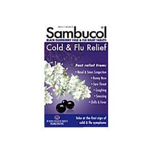  Sambucol   Black Elderberry Cold and Flu Relief   30 