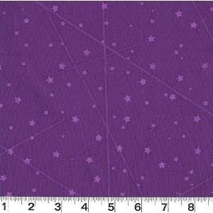  45 Wide Spacebots Shooting Stars Purple Fabric By The 