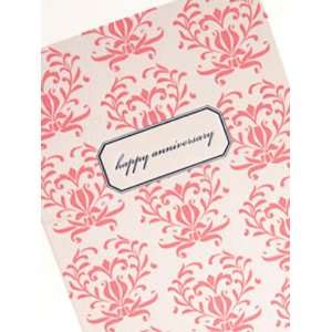  pink damask letterpress anniversary card Health 