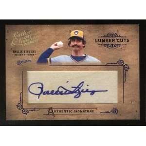 Rollie Fingers Autograph 2004 Donruss Playoff Leather & Lumber Card 