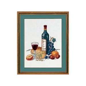  Cheese, Fruit, & Red Wine Counted Cross Stitch Kit Arts 